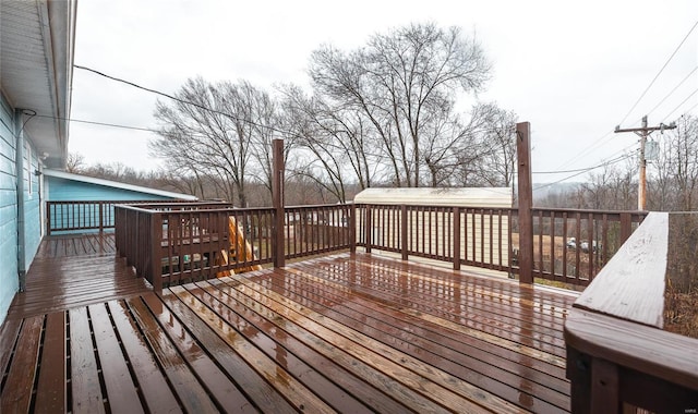 view of wooden terrace