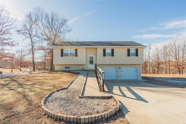 split foyer home with a garage