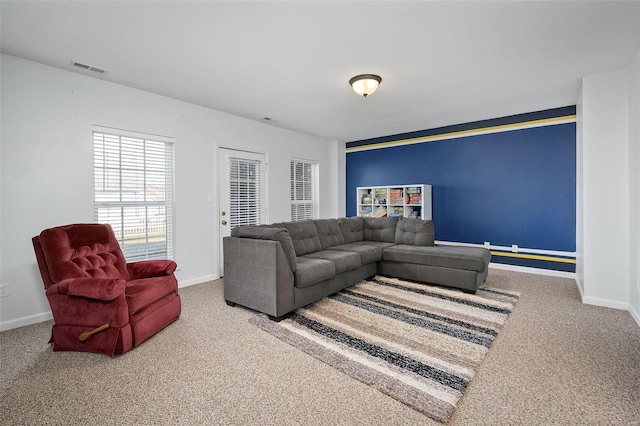 view of carpeted living room