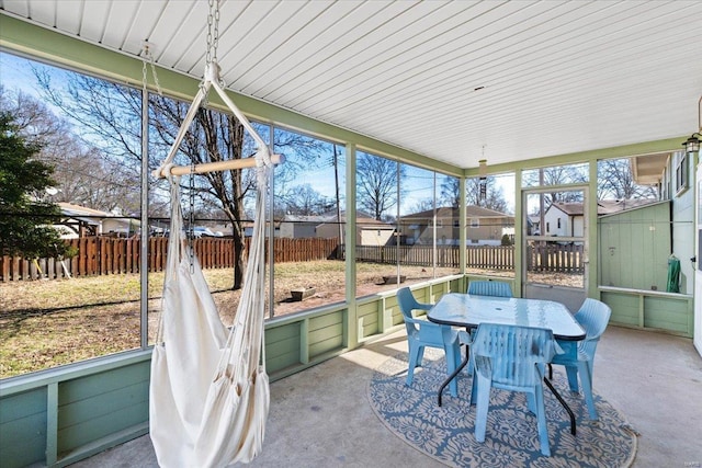 view of sunroom