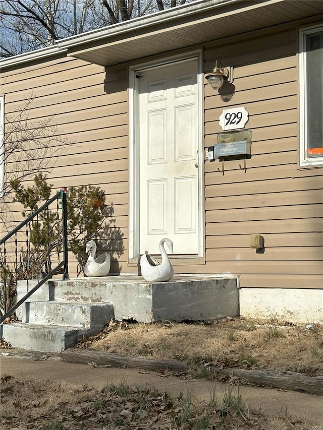 view of doorway to property