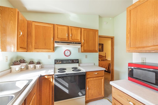 kitchen featuring range with electric stovetop