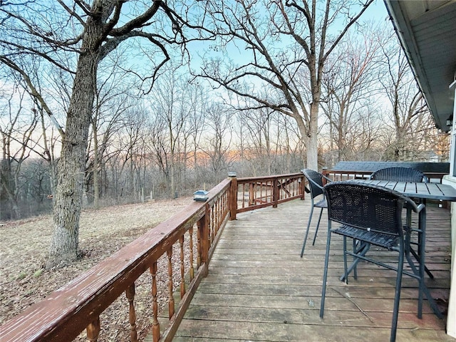 view of deck at dusk