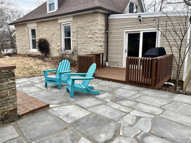 view of patio / terrace with a wooden deck