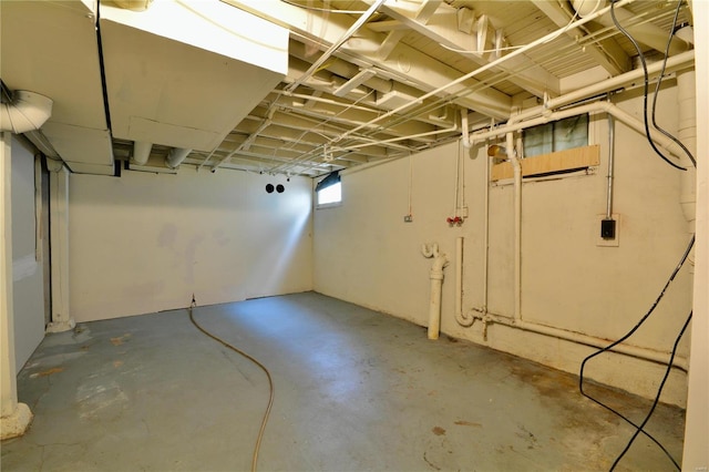 view of basement