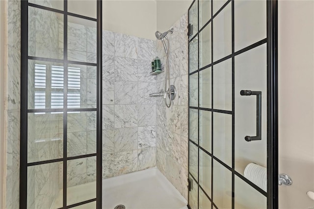 bathroom featuring walk in shower