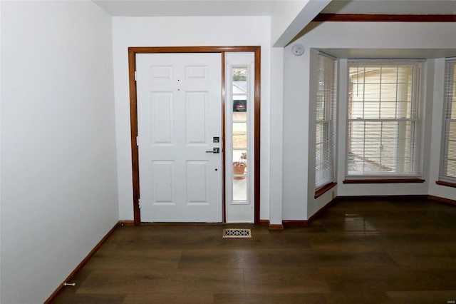 entryway featuring dark hardwood / wood-style floors