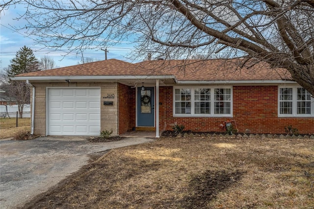 ranch-style house with a garage