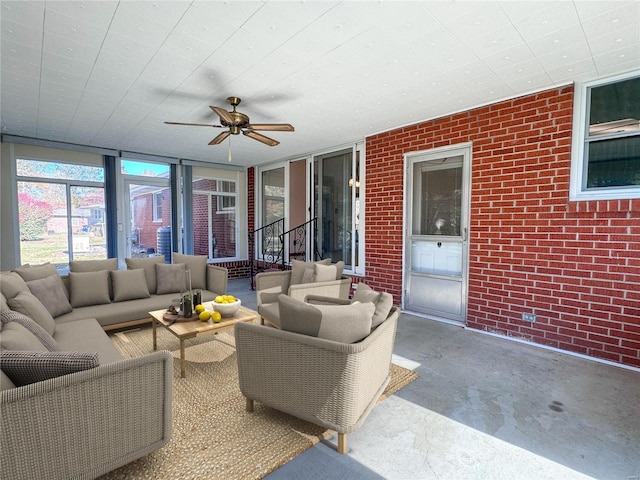 view of sunroom / solarium