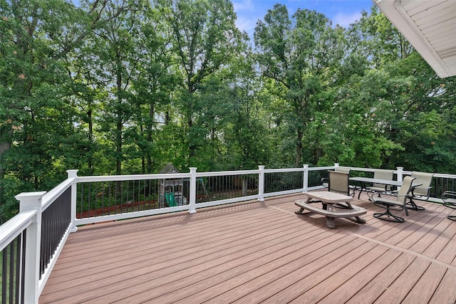 view of wooden terrace