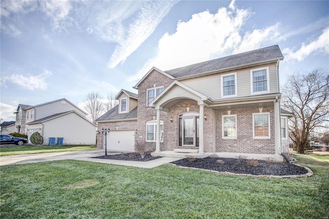 view of front of property with a front yard