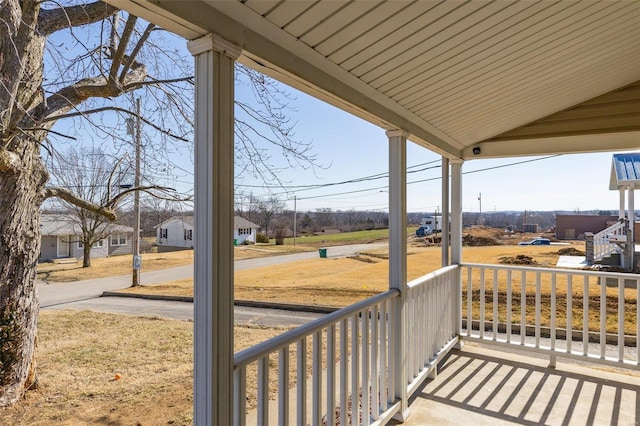 exterior space with covered porch