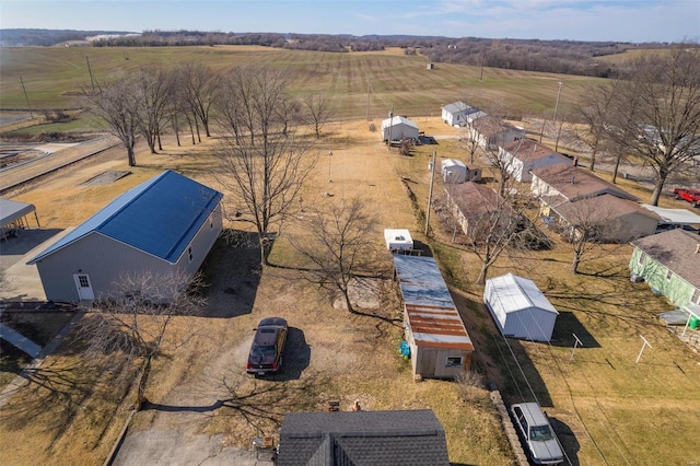 drone / aerial view featuring a rural view