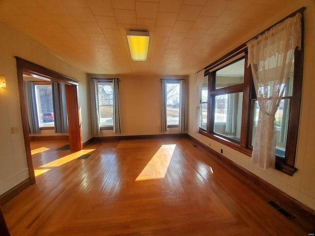 interior space featuring parquet floors