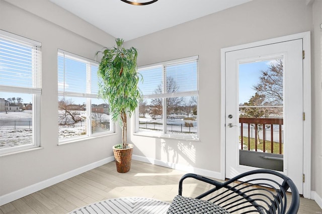 view of sunroom