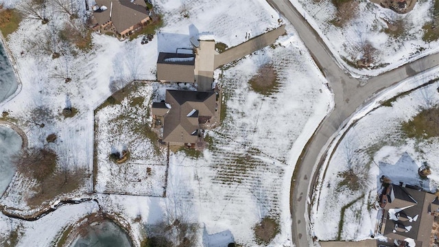 view of snowy aerial view