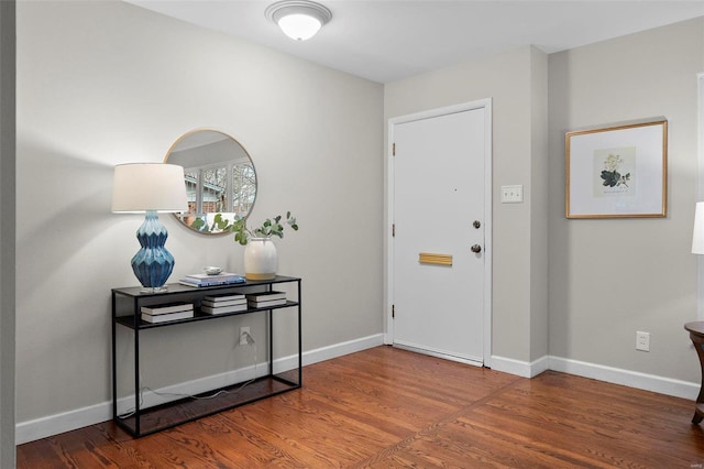 foyer featuring hardwood / wood-style floors