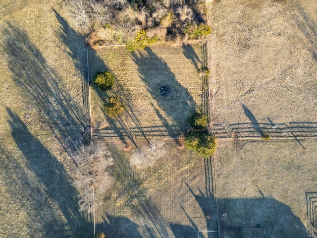 drone / aerial view with a rural view