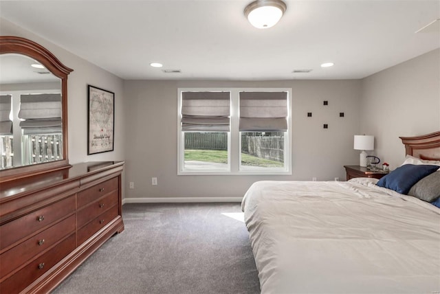 bedroom featuring carpet