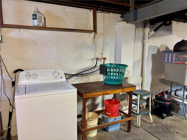 laundry room with laundry area and washer / dryer