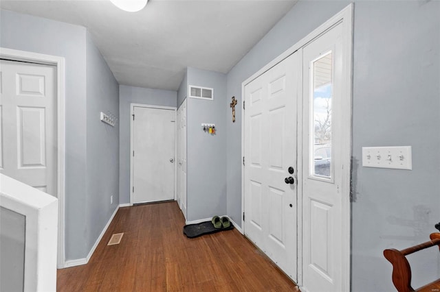 foyer with hardwood / wood-style floors