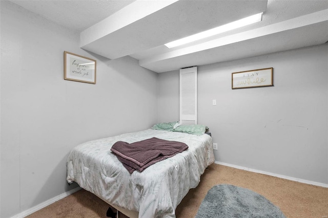 bedroom featuring carpet flooring