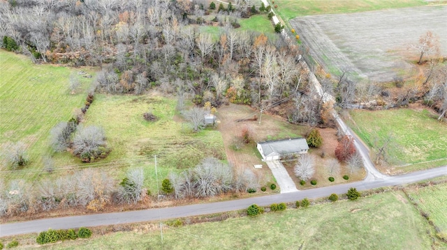 drone / aerial view with a rural view