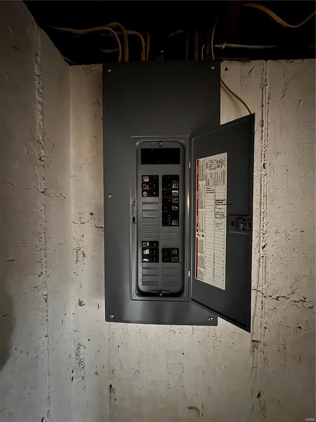 utility room featuring electric panel