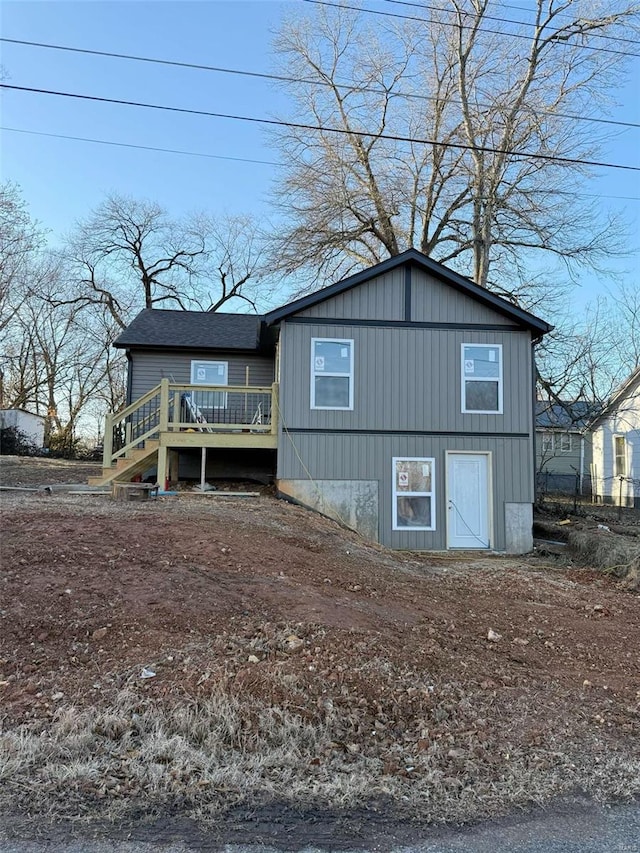 exterior space featuring a deck