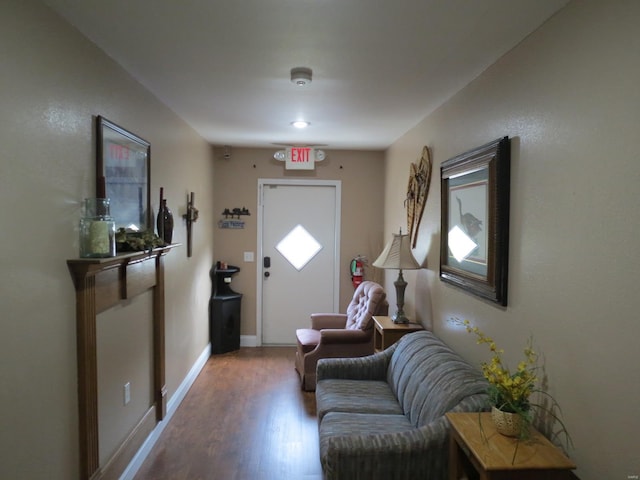 interior space featuring hardwood / wood-style floors