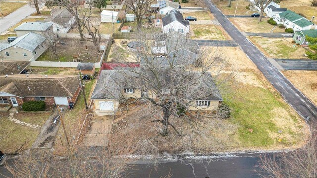 bird's eye view featuring a residential view