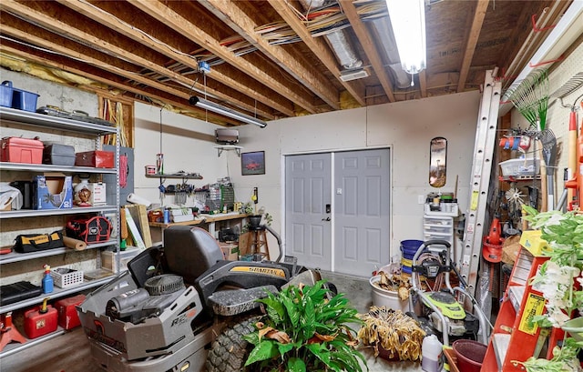 interior space with concrete flooring