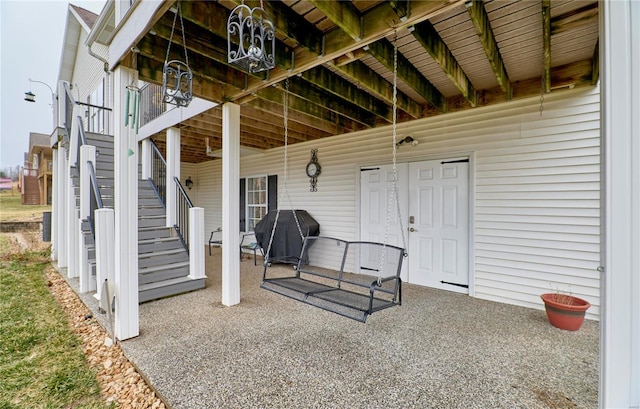 view of patio featuring grilling area