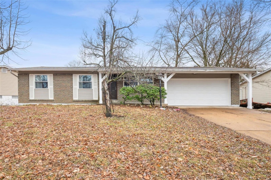 ranch-style house with a garage