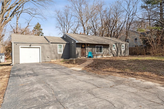 ranch-style house with a garage