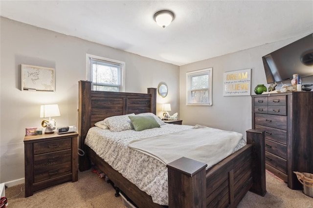 view of carpeted bedroom