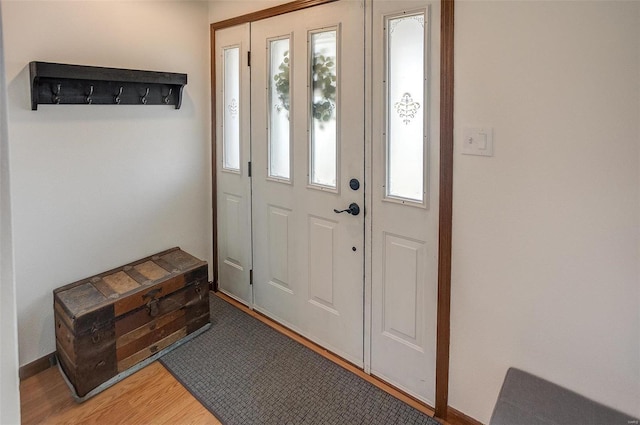 foyer featuring hardwood / wood-style flooring