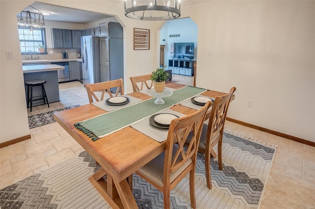 view of dining area