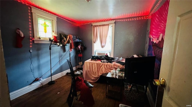 bedroom featuring hardwood / wood-style floors