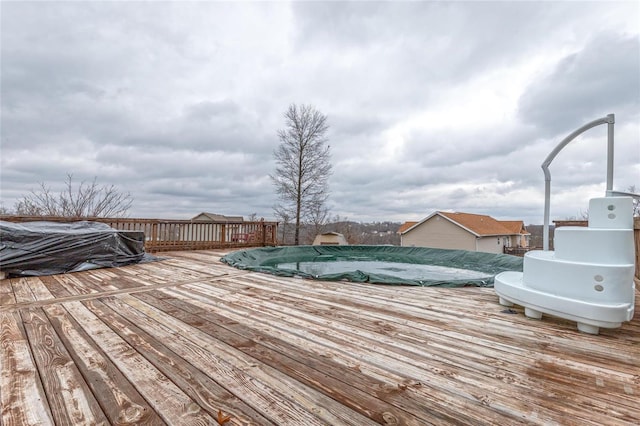 view of wooden deck