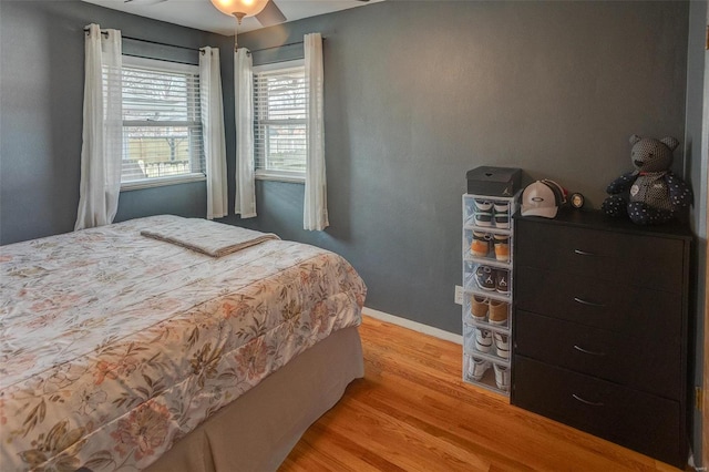 bedroom featuring light hardwood / wood-style floors