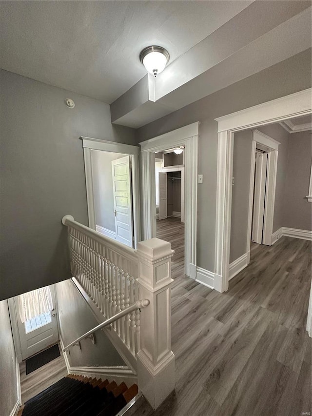 hallway featuring hardwood / wood-style floors