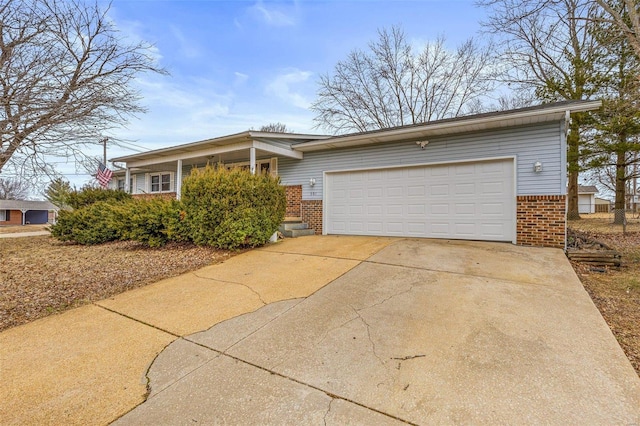 ranch-style home with a garage