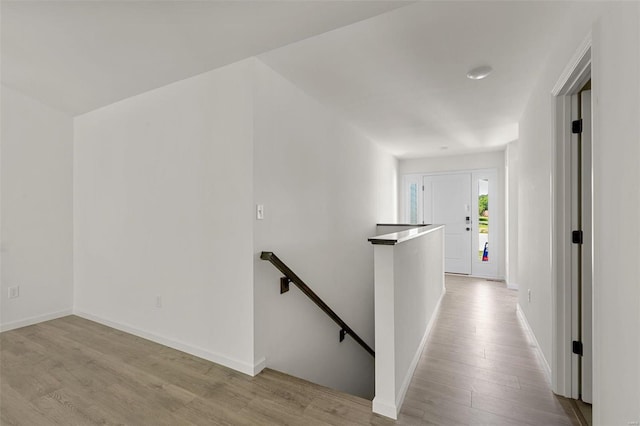 hallway featuring light hardwood / wood-style floors