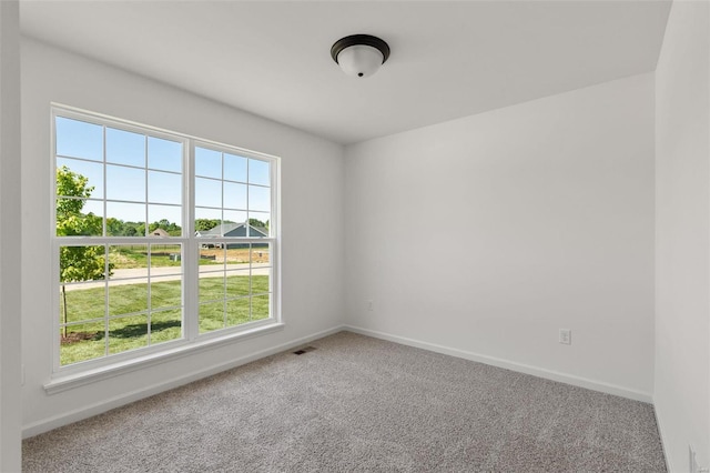 unfurnished room with carpet floors