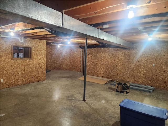 view of basement