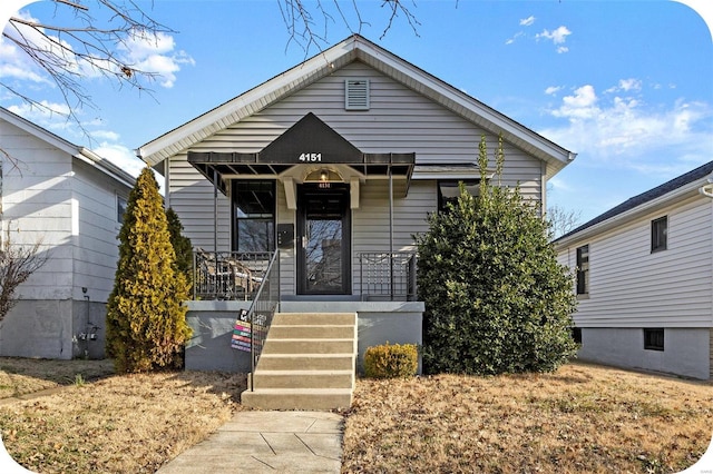 bungalow with covered porch