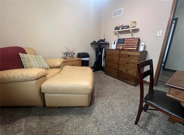 interior space featuring carpet flooring