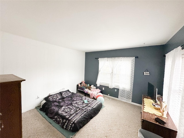 bedroom with carpet floors