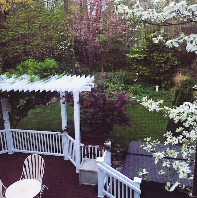 exterior space featuring a pergola